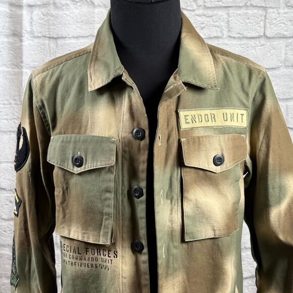 Disney Star Wars Rebel Commando Endor Unit Men's Camo Jacket Small Lucasfilm NWT - Picture 12 of 16